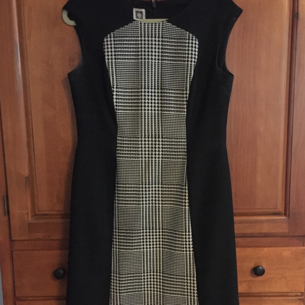 Anne Klein Houndstooth sheath dress